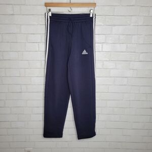 Adidas Navy Blue Straight Leg Full Length Track Sweat Pants